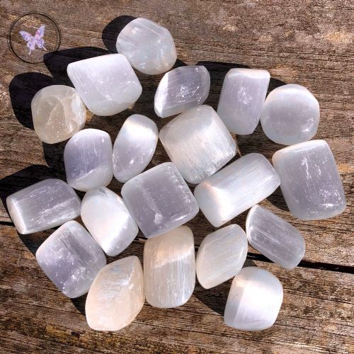 White Selenite Tumble Stone - X-Large